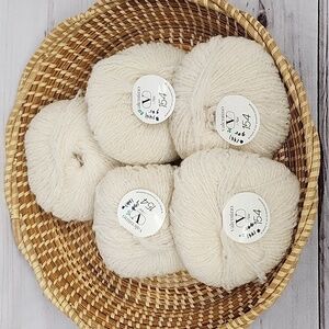 Filatura Di Crosa Valentino Lana Blend 5 Cakes 820 Yards White Italian Wool